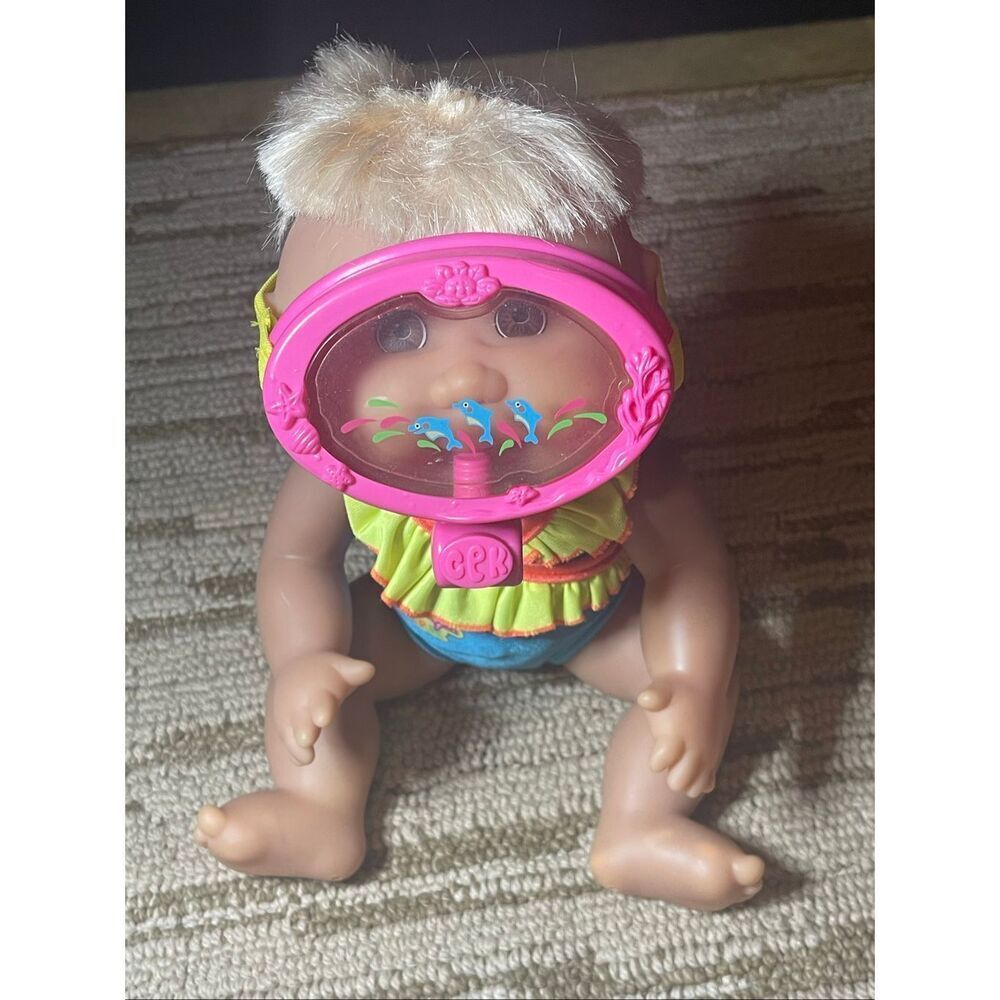 1988 Mattel Cabbage Patch Swimmer Baby Doll w/ swim mask - Picture 11 of 14